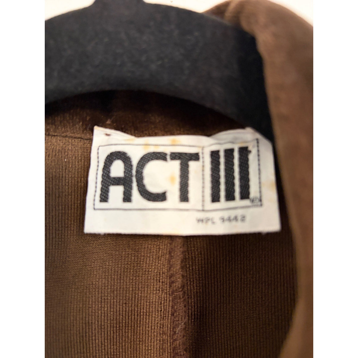 Vintage Act III Chocolate Brown Velvet Blazer - Size S