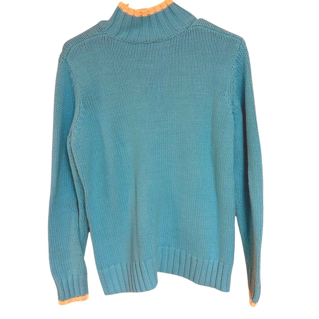 Preloved Northern Isles Chunky Knit Mock Neck Snowflake Sweater Size XL